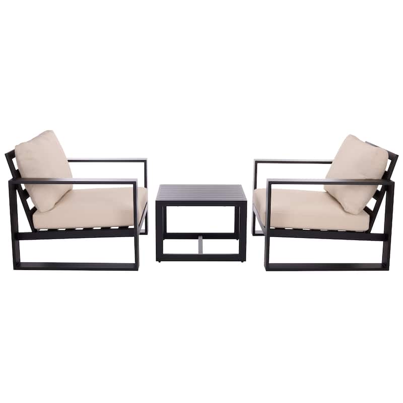 SAFAVIEH Outdoor Living Fash 3-piece Living Set - 36"W x 34"D x 30"H