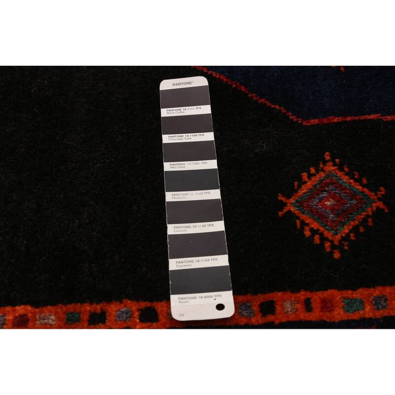 ECARPETGALLERY Hand-knotted Konya Anatolian Black Wool Rug - 4'8 x 9'7