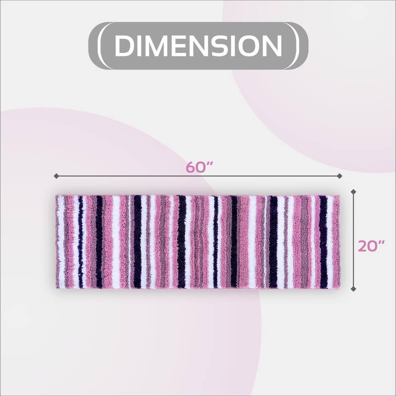 Better Trends Bath Rug 100% Polyester Super Absorbent Anti-Skid TPR Backing Bathroom Rug For Shower,Sink Mats Griffie Collection