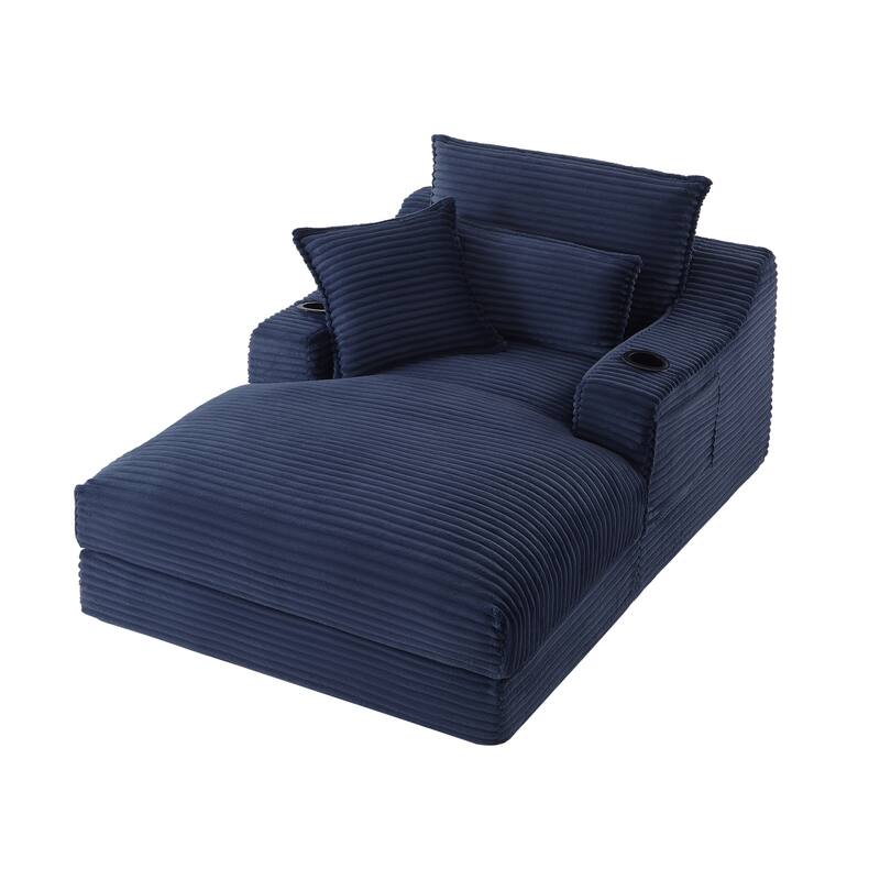 Rossetta 47'' Modern Comfortable Unique Cushion Design Cushioned Compression Corduroy Sofa with Spacious Depth