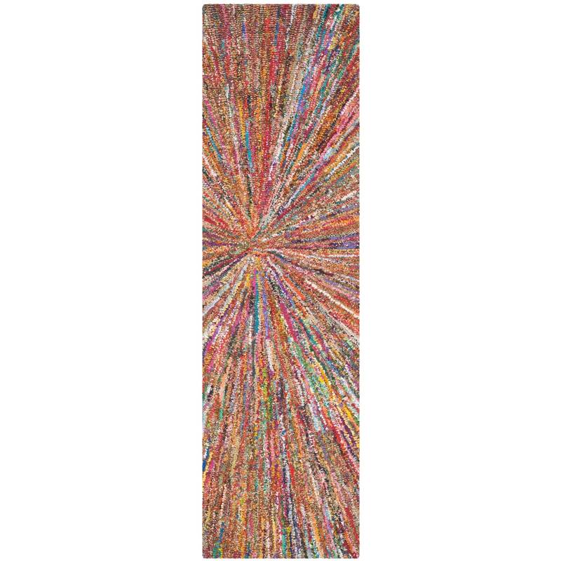 SAFAVIEH Nantucket Neoma Handmade Cotton Area Rug - 2'3" x 9' Runner - Multi