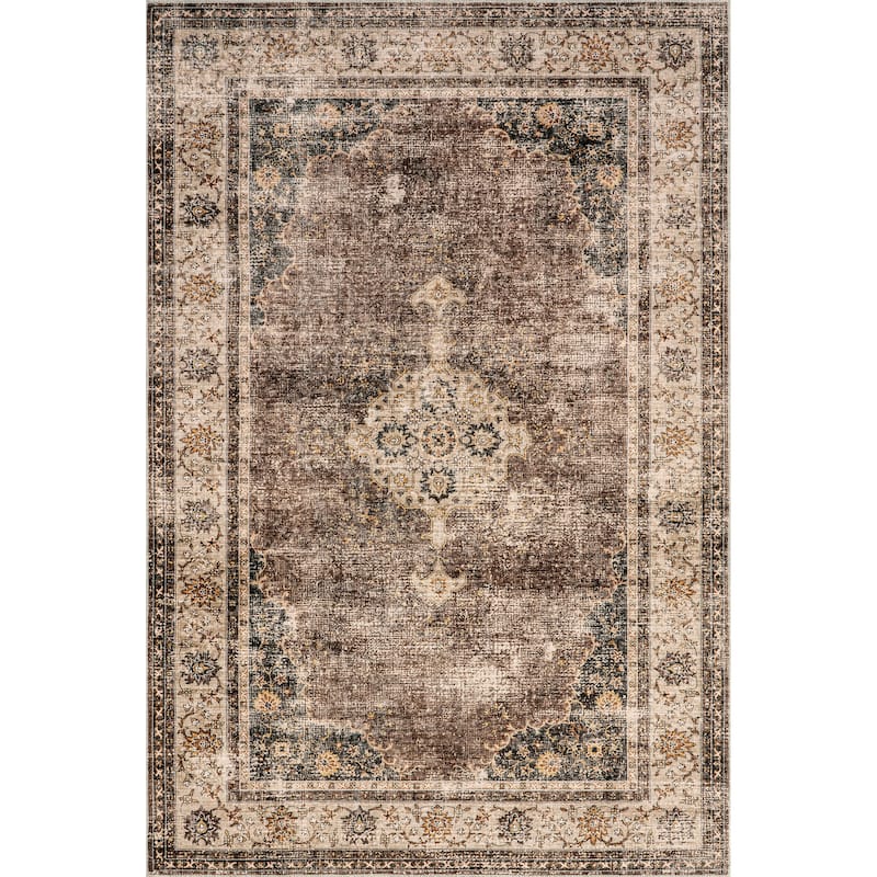 Rosewood Vintage Machine Washable Area Rug