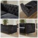 preview thumbnail 13 of 18, 82" Chenille Pull Buckle Sofa with Copper Nail Decoration Armrest