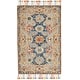 preview thumbnail 2 of 10, SAFAVIEH Handmade Aspen Libbie Boho Tassel Wool Rug 3' x 5' - Grey/Navy - Rectangle