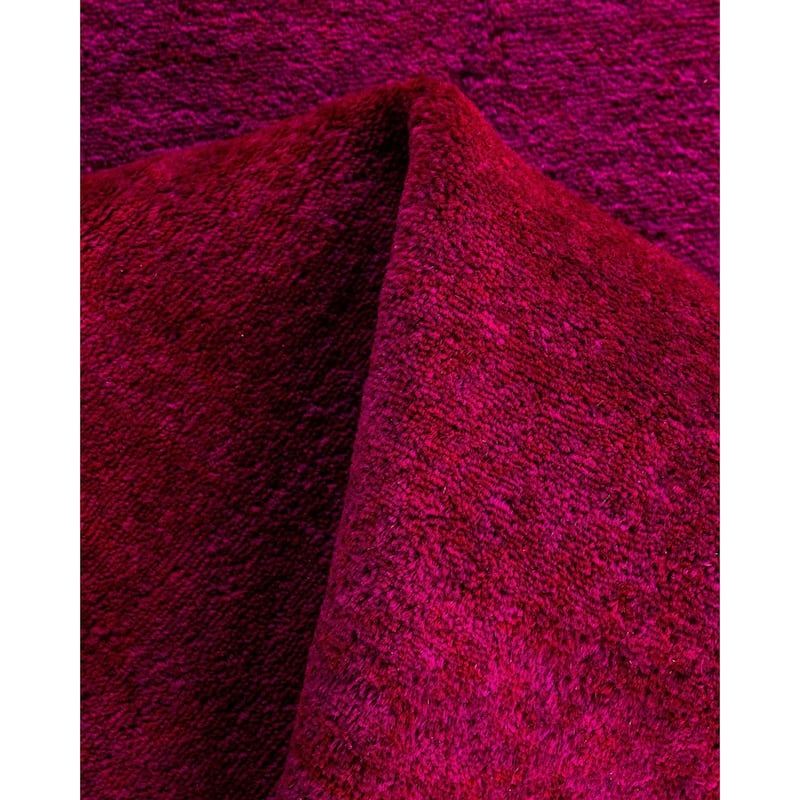 Fine Vibrance One-of-a-Kind Hand-Knotted Runner Rug - Pink, 2' 6" x 9' 10" - 2' 6" x 9' 10"