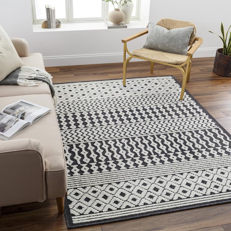 Livabliss Lyna Country Diamond Washable Area Rug