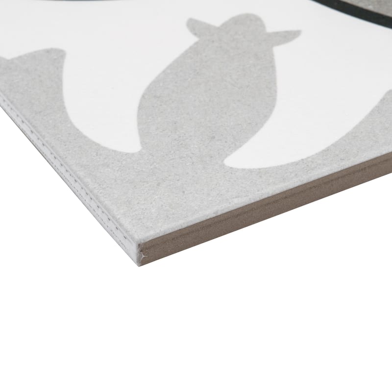 Merola Tile Lacour Grey 9-3/4" x 9-3/4" Porcelain Floor and Wall Tile