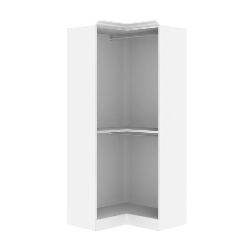 Versatile 36W Corner Closet Organizer and Wardrobe by Bestar