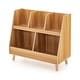 preview thumbnail 3 of 11, 5-Cube Kids Bookshelf and Toy Organizer with Anti-Tipping Kits - 31.5" x 14" x 28" Natural