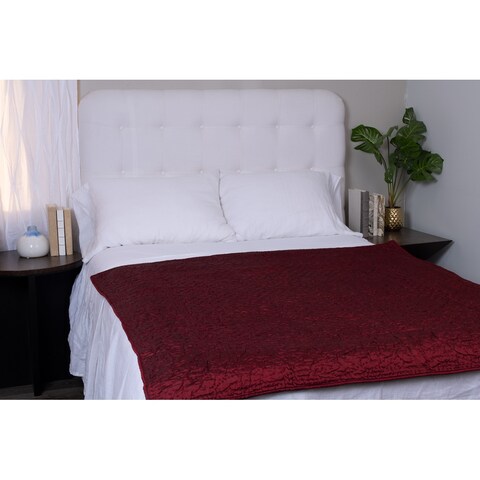 Cottage Home Red Silk Throw