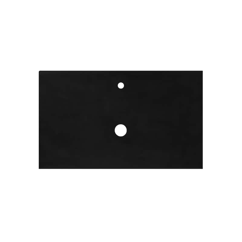 NativeStone Concrete Vanity Top - Vessel Sink Cutout with Single Faucet Hole (Top Only) - 36.5" - Charcoal
