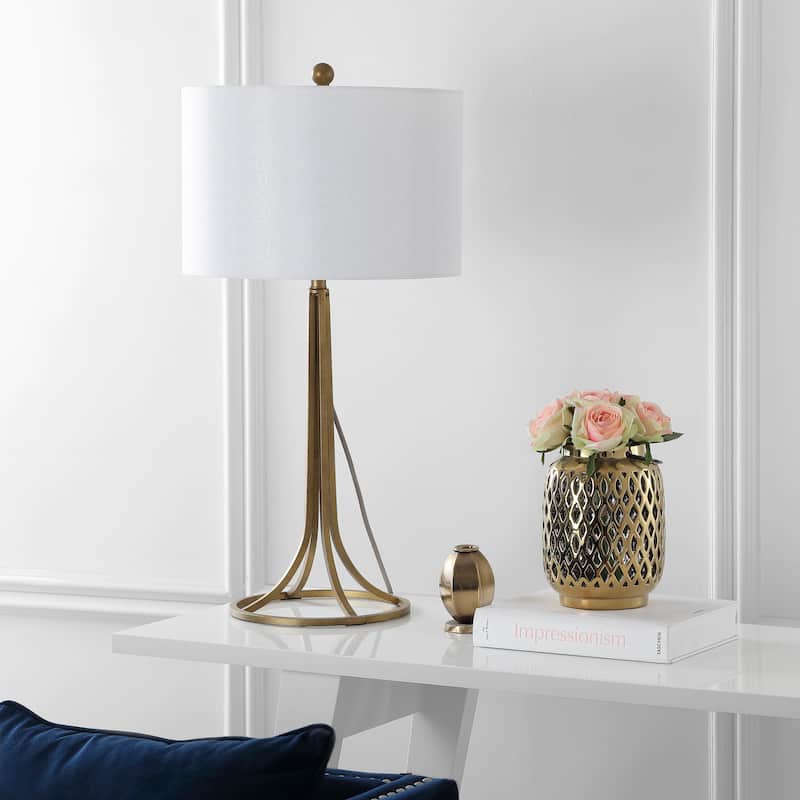 SAFAVIEH Lighting Alexa 30-inch Antique Bronze Table Lamp (Set of 2) - 15"x15"x30" - 15Wx15Dx30H