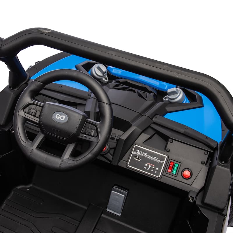 24V 2-Seater Kids Ride On UTV W/Parents Remote Control,4-Wheel Suspension,Slow Start,Large wheel,Anti-collision bar,LED