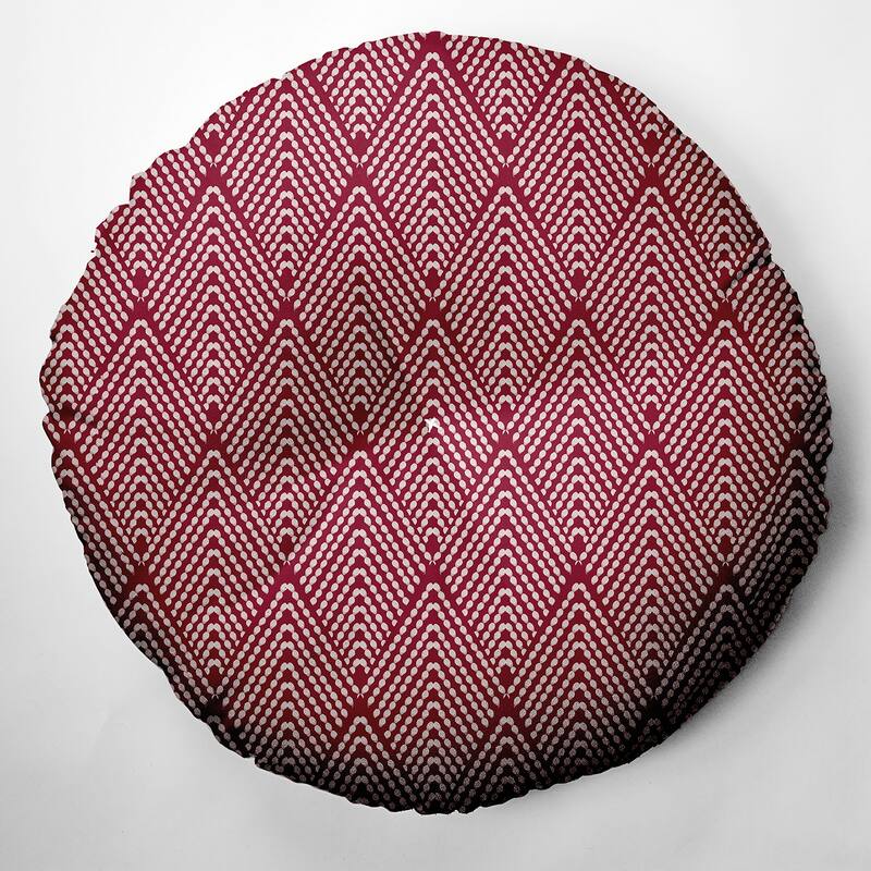 Lifeflor Design Tufted Floor Pillow - 26" Diameter - Red