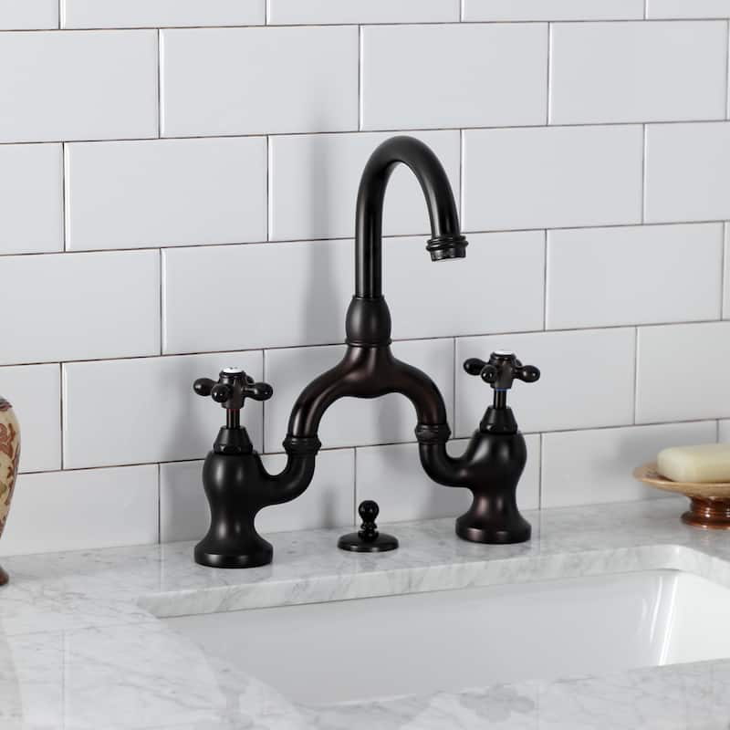 Kingston Brass KS799.AX English Country 1.2 GPM Bridge Bathroom Faucet