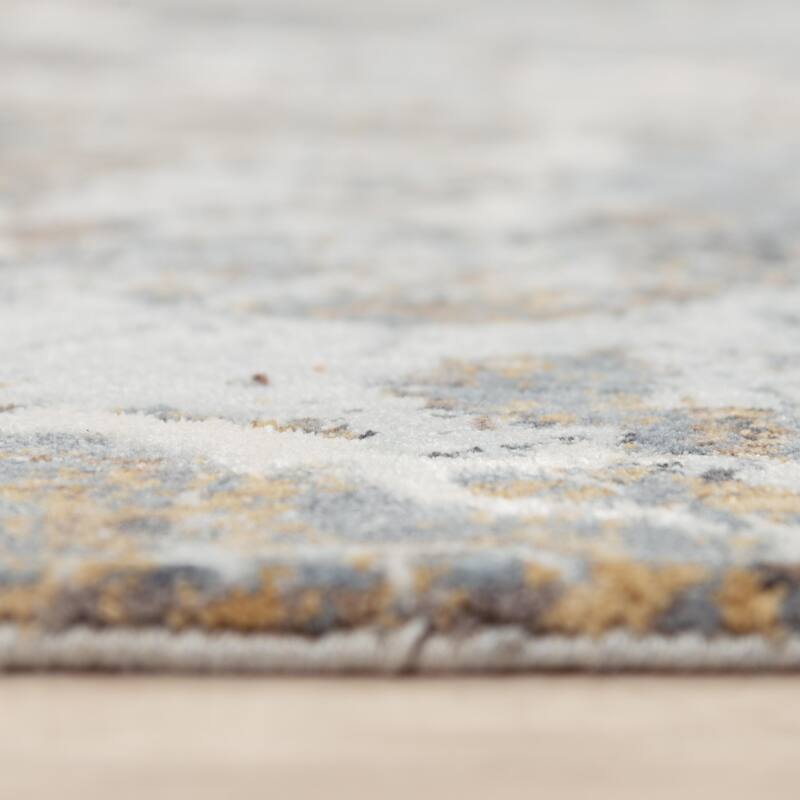 Alora Decor Lake Transitional Blue Recycled Polyester Area Rug