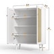 preview thumbnail 18 of 19, Anmytek Modern 2-Door Rattan Buffet Sideboard Kitchen Storage Cabinet for Living Room
