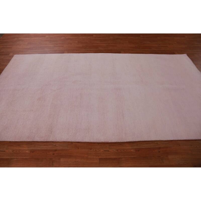 Hand Knotted Oriental 100% Wool Carpet Modern Solid Purples Gabbeh Area Rug - 10' 1'' X 5' 3''