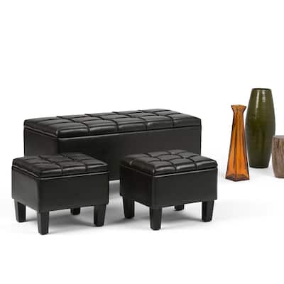WYNDENHALL Lancaster 44 inch Wide Contemporary Rectangle Storage Ottoman