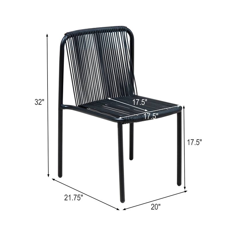 Christopher Knight Home - Burgess Space-Saving and Stylish Outdoor Stacking Dining Chairs