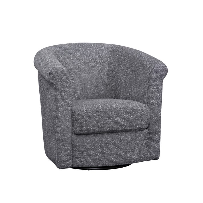 Marvel Traditional 360-degree Swivel Tub Chair - Gloss Otter Grey Boucle'