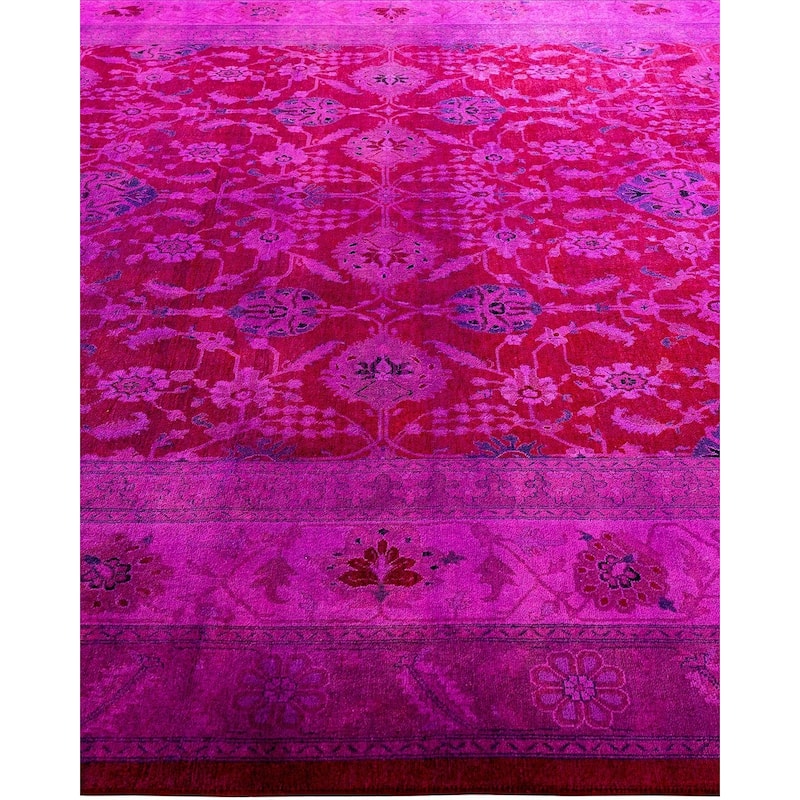 Fine Vibrance One-of-a-Kind Hand-Knotted Area Rug - Pink, 8' 2" x 10' 4" - 8' 2" x 10' 4"