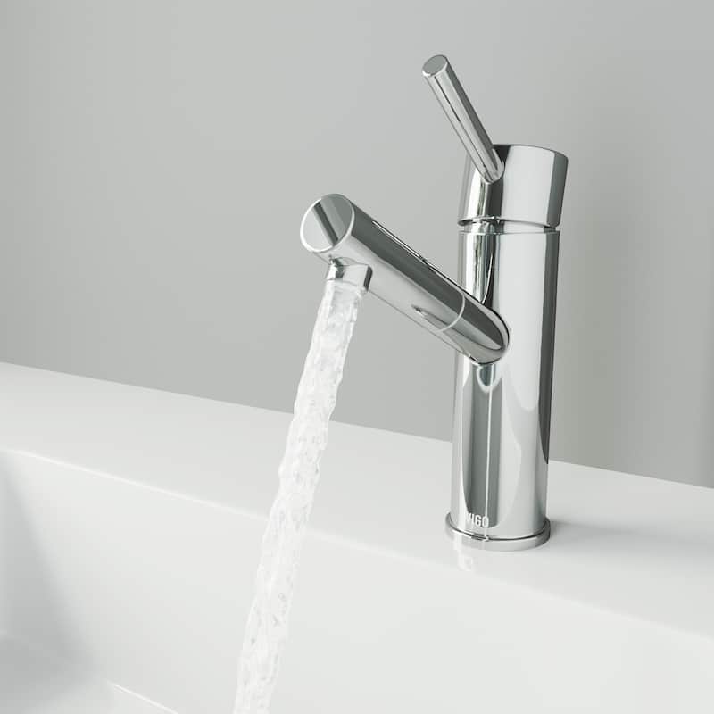 VIGO Noma 8" H Single Handle Single Hole Bathroom Faucet