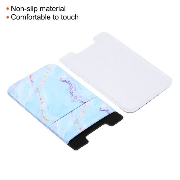 Cellphone Credit Card Holder Stretchy Adhesive Phone Pouch Sleeve Marble  Blue - Blue Marbling - Bed Bath & Beyond - 36290640