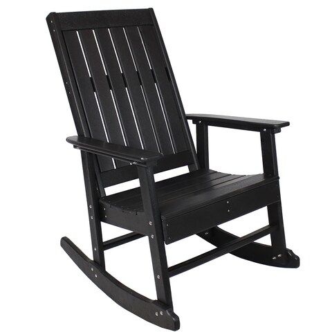 Sunnydaze Rustic Comfort Outdoor Rocking Chair - 300 lb Capacity