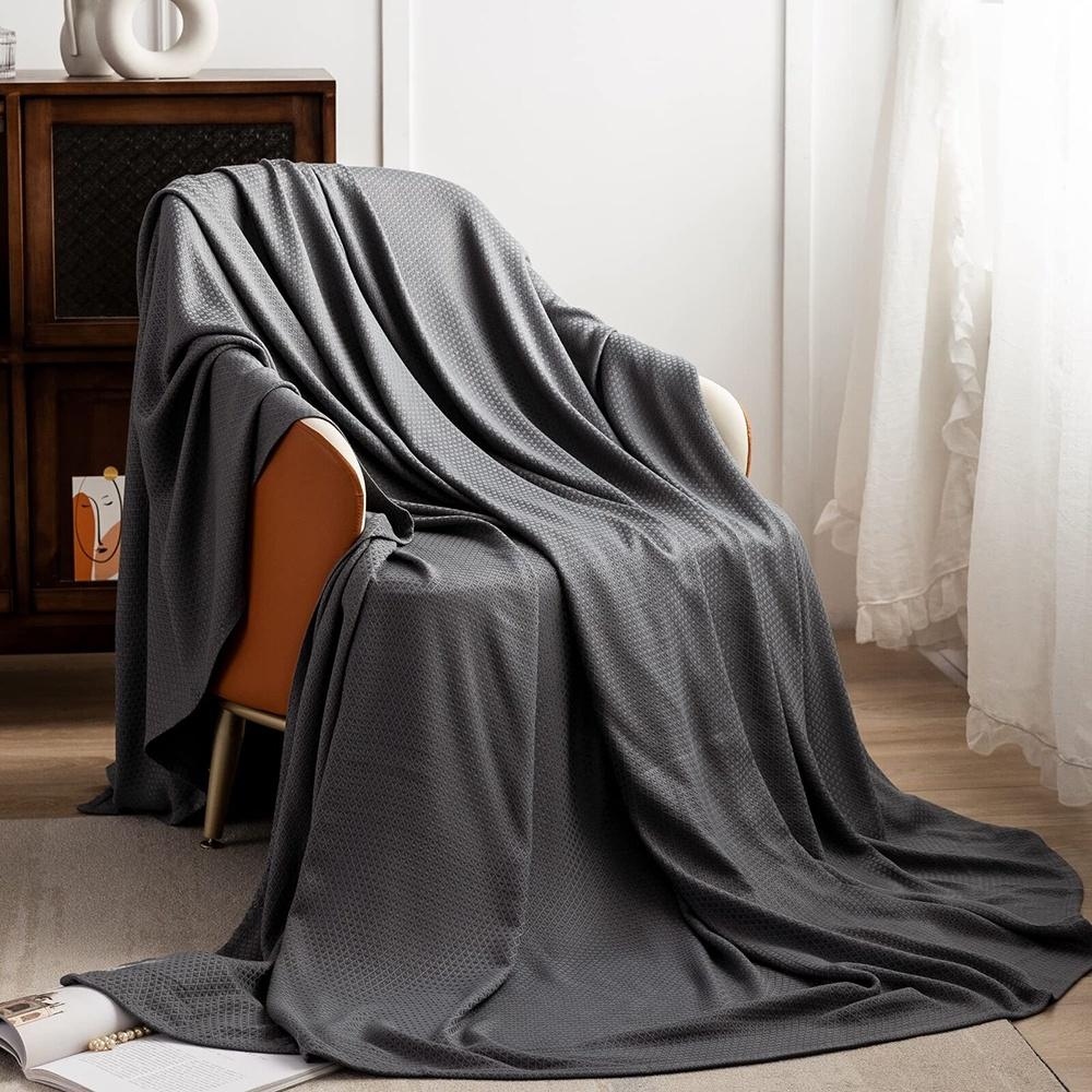 59 x 79 Soft Comfy Bamboo Cooling Blankets Dark Grey 91 x 79