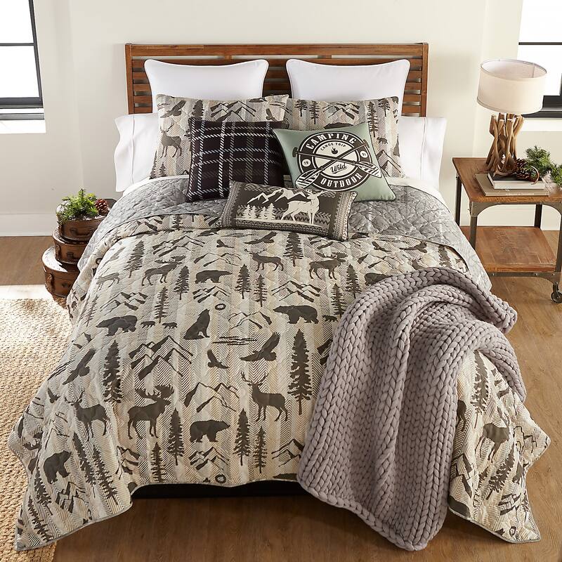Forest Weave Plaid Decorative Pillow