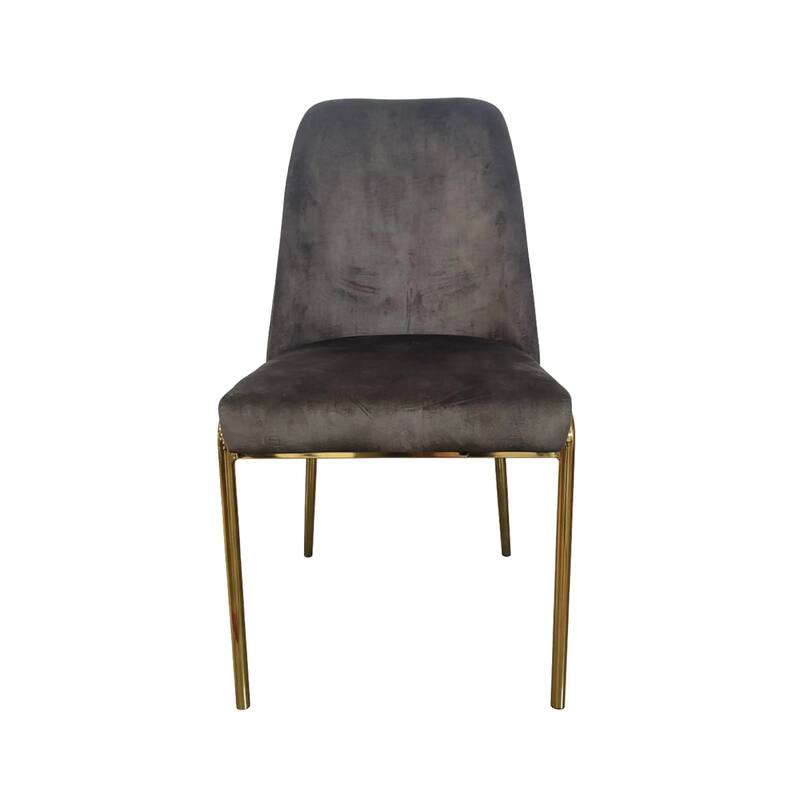 Lumen Modern Upholstered Kitchen Dining Chair with Gold Steel Legs Ergonomic Accent Chair