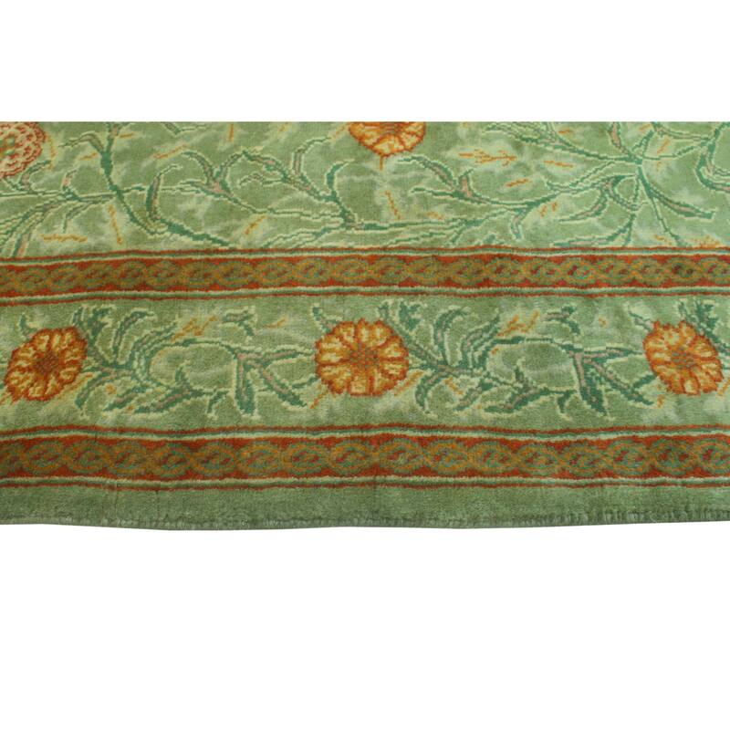 Pak-Persian Jasim Green/Grey Rug - 4'0" x 5'10"