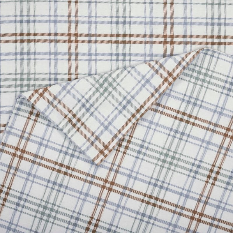 Superior Plaid Flannel Cotton Farmhouse Sheet Set