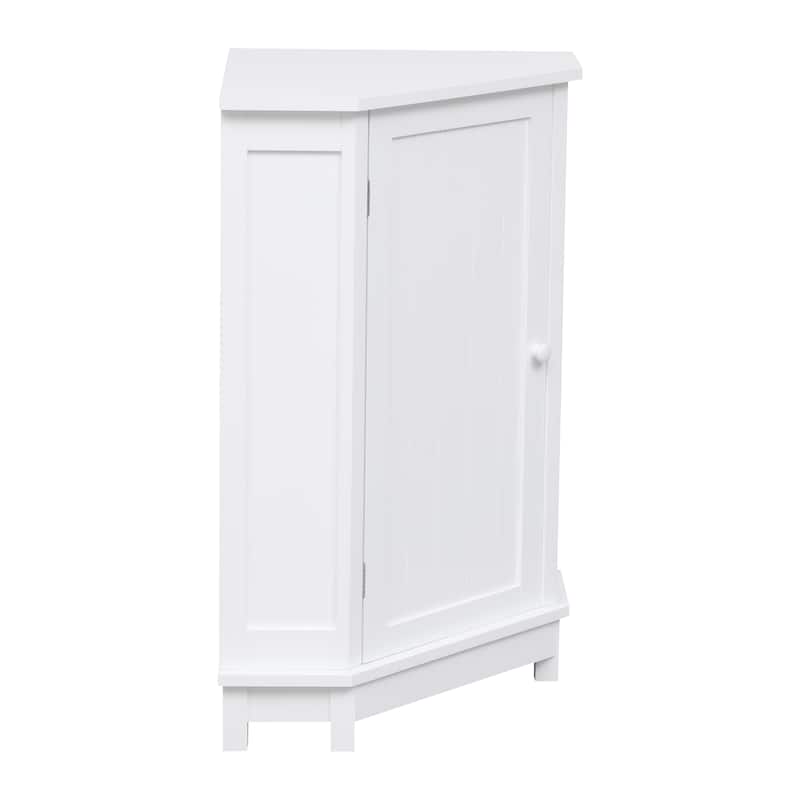 Triangle Corner Storage Cabinet with Adjustable Shelf