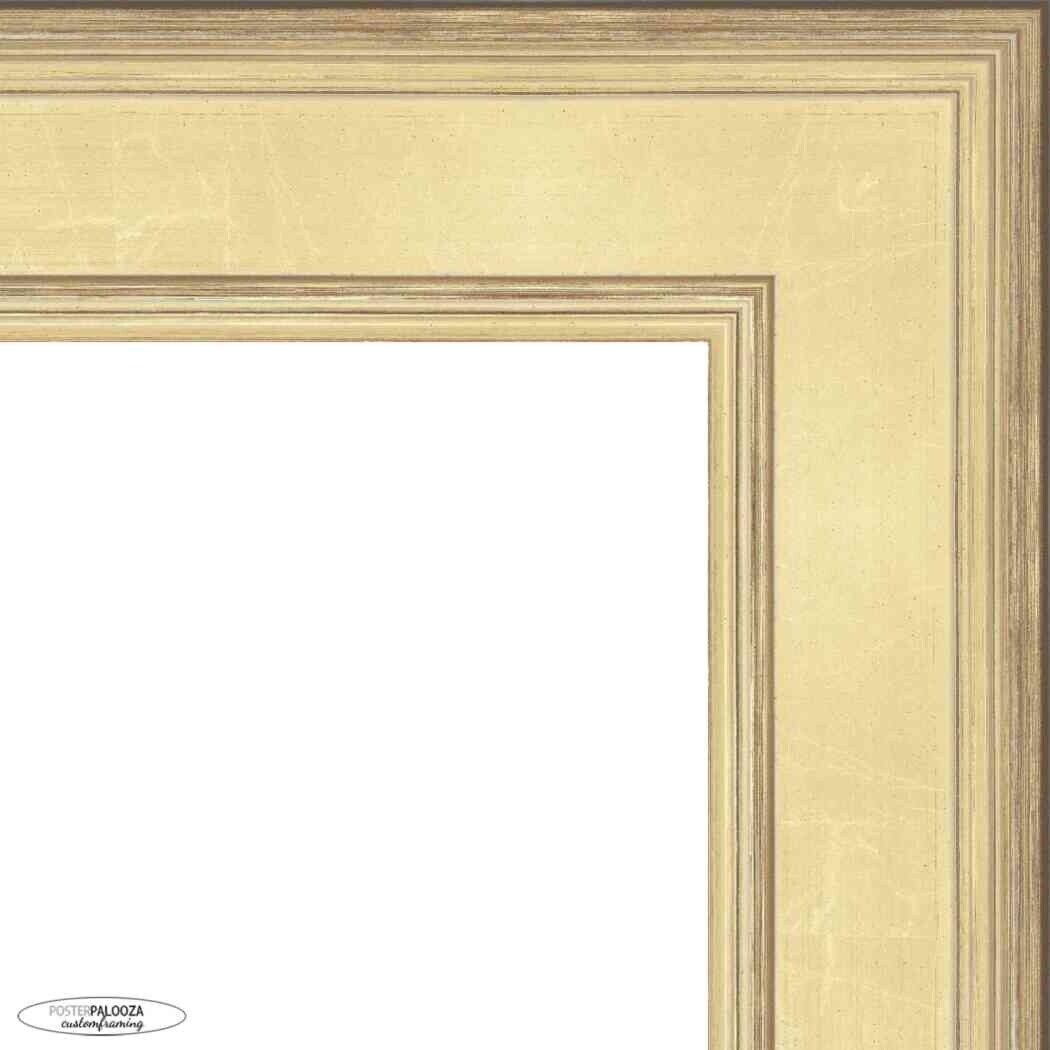 38x20 Traditional Gold Complete Wood Picture Frame with UV Acrylic, Foam Board Backing, & Hardware
