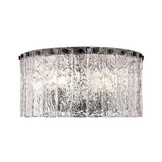 Z-Lite 1943F16 Glacier 5 Light 17" Wide Flush Mount Drum Ceiling