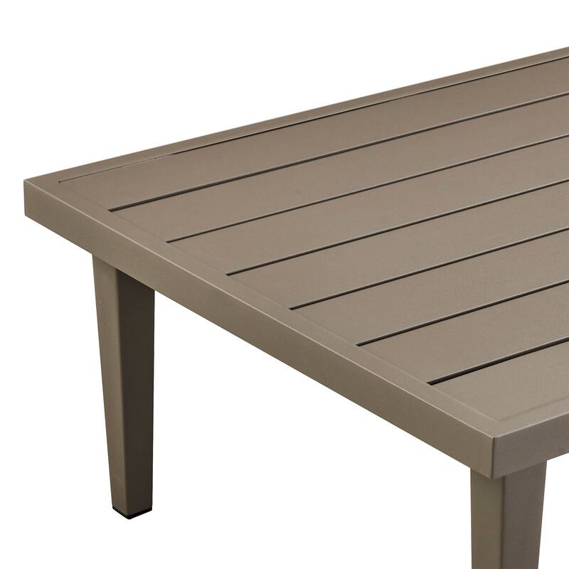 Grenada Brown Aluminum 51" Outdoor Coffee Table