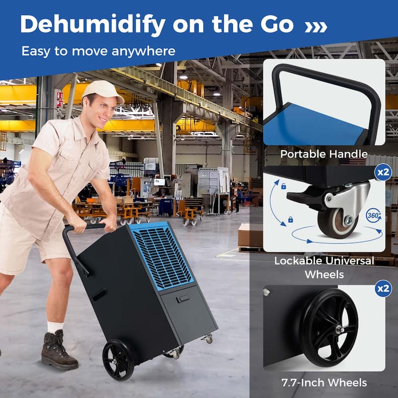 Costway 163-Pint Commercial Dehumidifier with Pump & Drain Hose 4,500 - See Details