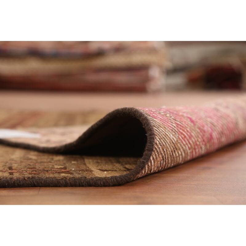 Hand Knotted Oriental 100% Wool Carpet Traditional All-Over Brown Bidjar Area Rug - 7' 1'' X 4' 8''