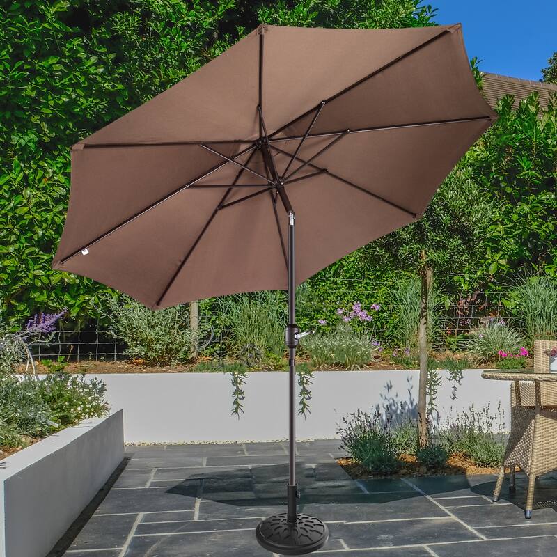 Villacera 9-Foot Outdoor Patio Umbrella with Base