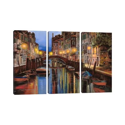 iCanvas "Alba a Venezia" by Guido Borelli 3-Piece Canvas Wall Art Set