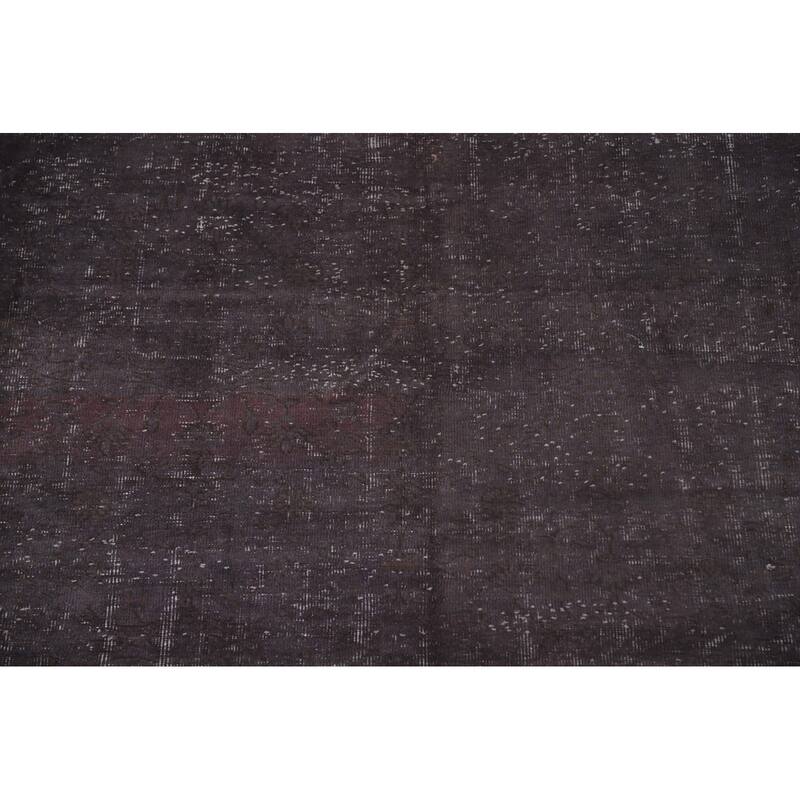 Distressed Over-Dyed Anatolian Turkish Vintage Handmade Wool Carpet - 9'2" x 12'2"