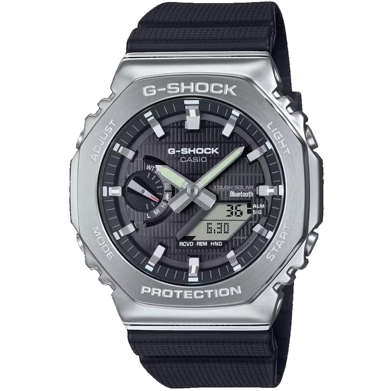 Casio Men's G-Shock 2100 Series Black Dial Watch - GBM2100-1A - White - 6 (36)