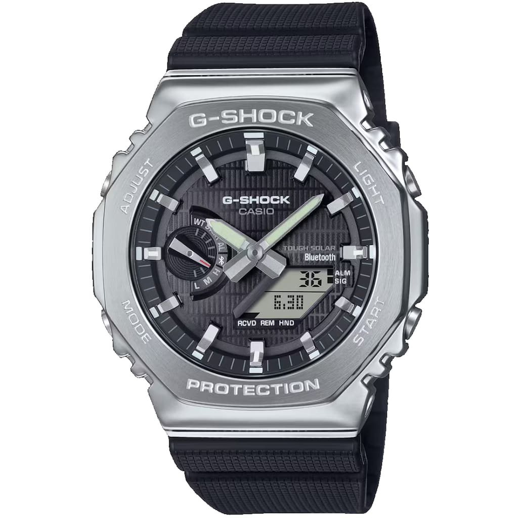 Casio Men's G-Shock 2100 Series Black Dial Watch - GBM2100-1A - White - 6 (36)