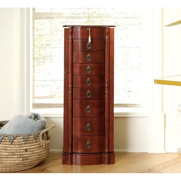 Hives & Honey Robyn Cherry Locking Jewelry Armoire - Bed Bath