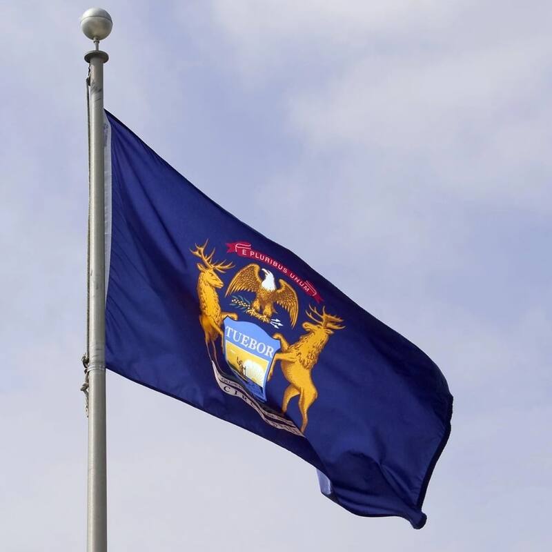 3'x5' State of Michigan Outdoor Nylon Flag