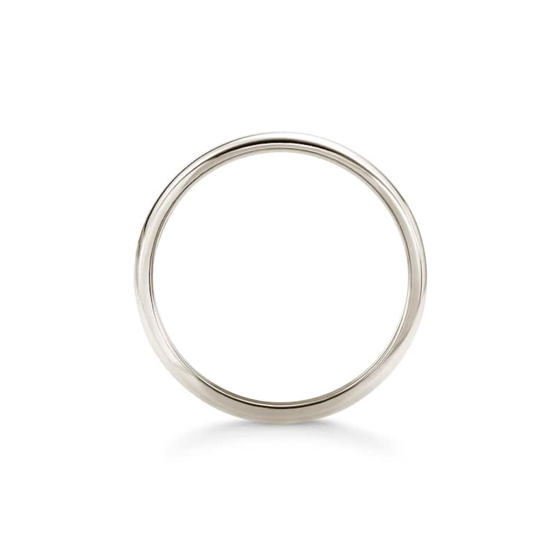 Clover White Gold High-Polish Classic Wedding Band