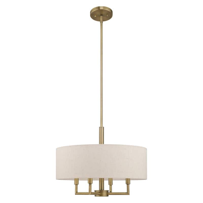 Livex Lighting 4-light Drum Shade Pendant Chandelier, 42604