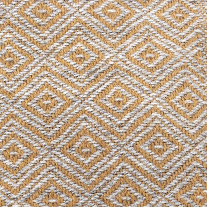 Novica Handmade Peruvian Caramel Diamonds Throw Blanket